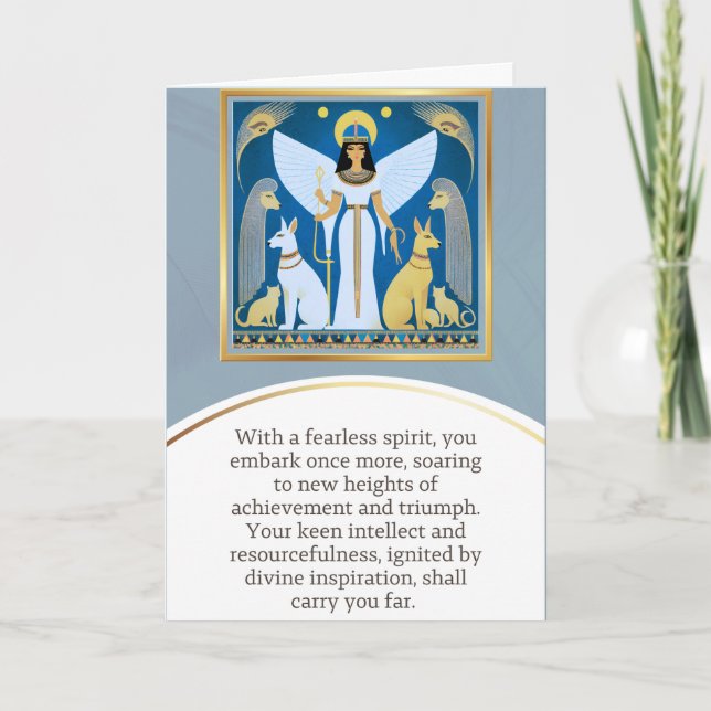 angel message egypt  happy birthday kort (Framsida)