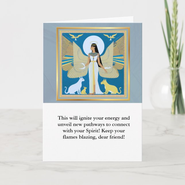 angel message egypt  happy birthday kort (Framsida)