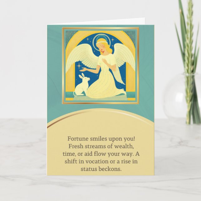 angel message happy birthday kort (Framsida)