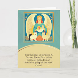angel message happy birthday kort