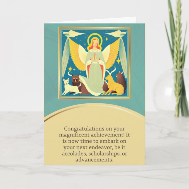 angel message happy birthday kort (Framsida)