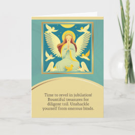 angel message happy birthday kort