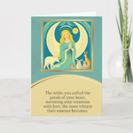 angel message happy birthday kort