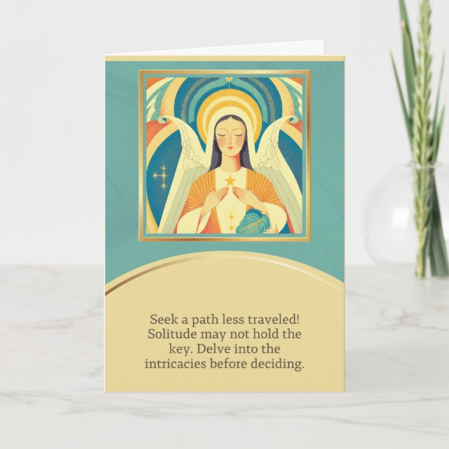 angel message happy birthday kort (Framsida)
