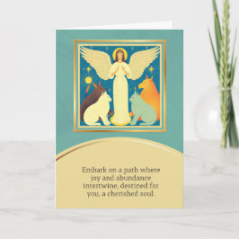 angel message happy birthday kort