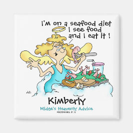 Angel Midge's lustiga Seafood diet anpassade Magn Magnet