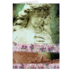Angel Mixed Media Collage Hälsningskort