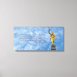 Angel Moroni om Salt Sjö Temple Canvastryck