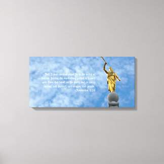 Angel Moroni om Salt Sjö Temple Canvastryck