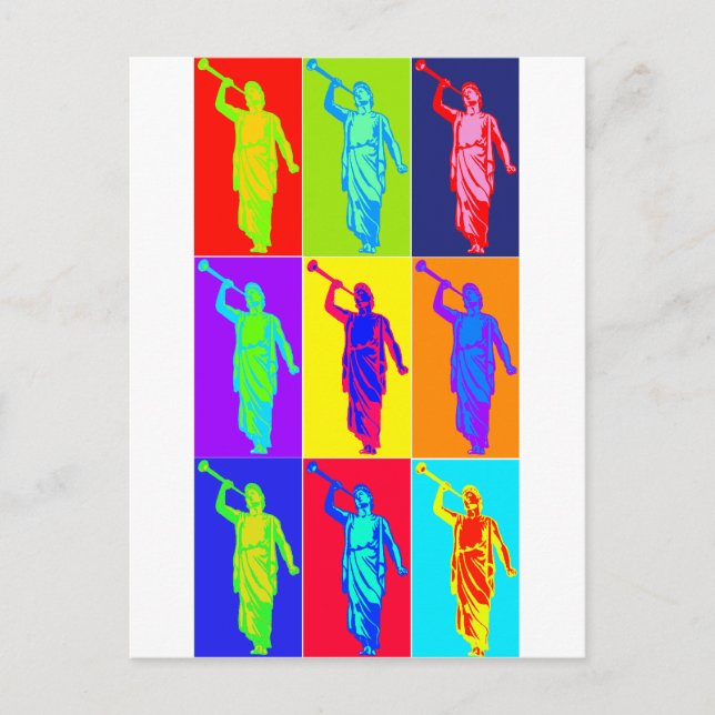 Angel Moroni Pop Art Vykort (Framsida)
