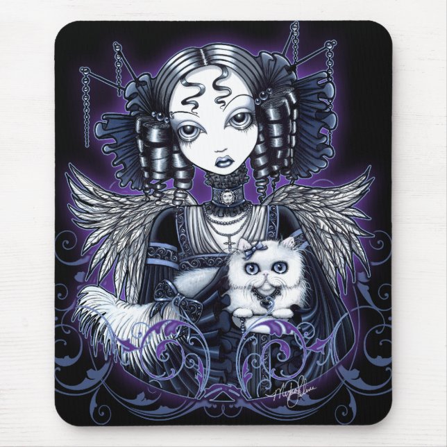 Ängel Mousepad för Elizabeth vitperserkatt Musmatta (Framsidan)