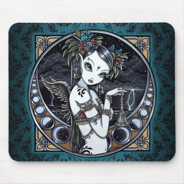 Ängel Mousepad "för Melita" Goth stam- Musmatta (Framsidan)
