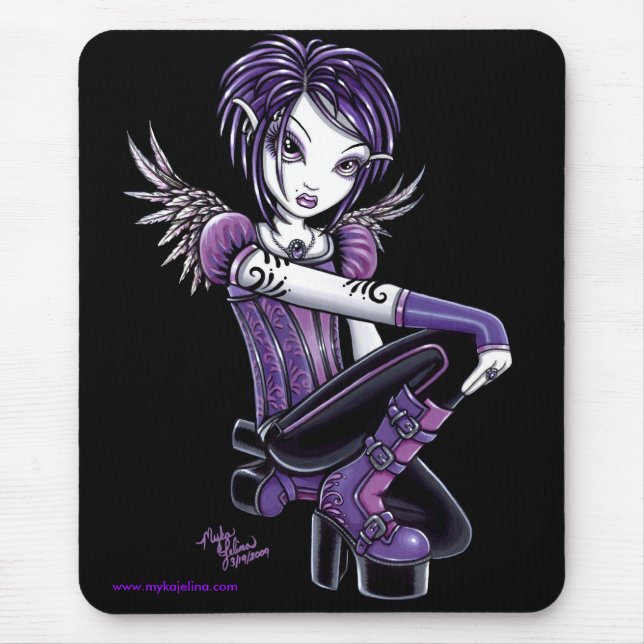 Ängel Mousepad för Monica lilatatuering Musmatta (Framsidan)