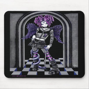 Ängel Mousepad för Natasha gotisk rosatatuering Musmatta