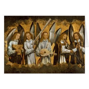 Angel Musician c1480 Hälsningskort