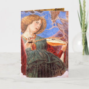 ANGEL MUSICIAN, Parchment Helgkort