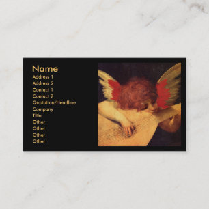 Angel Musician, Rosso Fiorentino Christian Visitkort