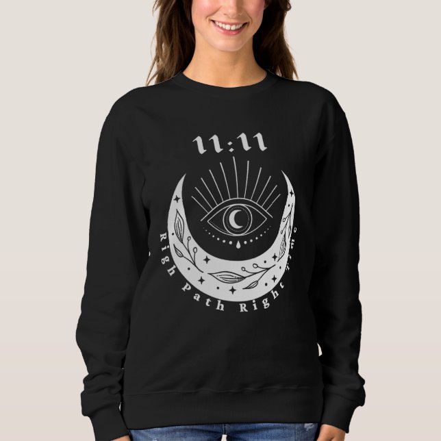 Angel Number 1111 Right Path Roght Time The Eye Mo T Shirt (Framsida)