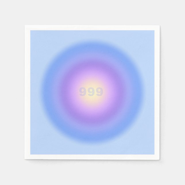 Angel Number 999 Release - Angel Numbers Gradient Pappersservett (Framsidan)