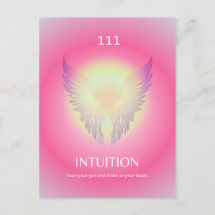Angel Number Aura 111 Intuition Vykort