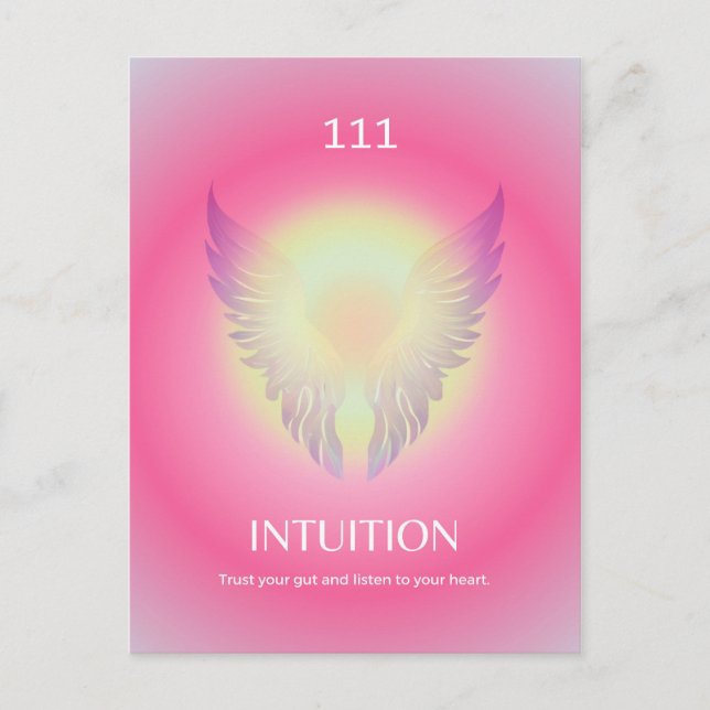 Angel Number Aura 111 Intuition Vykort (Framsida)