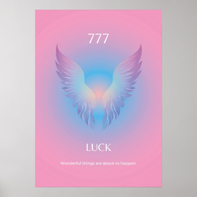 Angel Number Aura 777 Tur Poster (Framsidan)