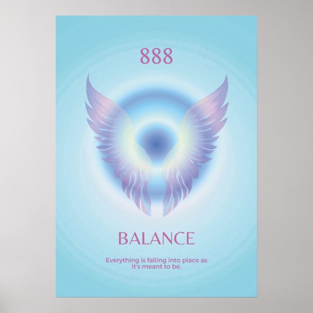 Angel Number Aura 888 Intuition Poster (Framsidan)