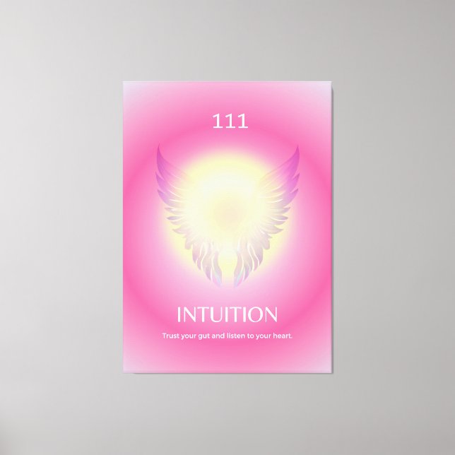 Angel Number Aura Print 111 Intuition Canvastryck (Framsida)