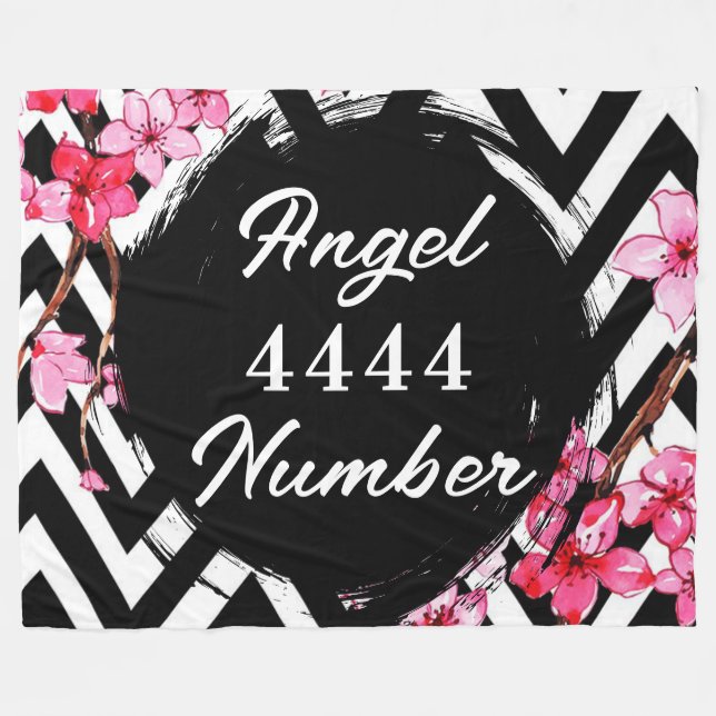Angel Numberr "4444" Fleecefilt (Framsidan (Horisontell))