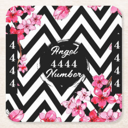 Angel Numberr "4444" Underlägg Papper Kvadrat
