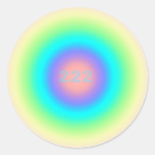 Angel Numbers 222 - Balans och harmoni Runt Klistermärke