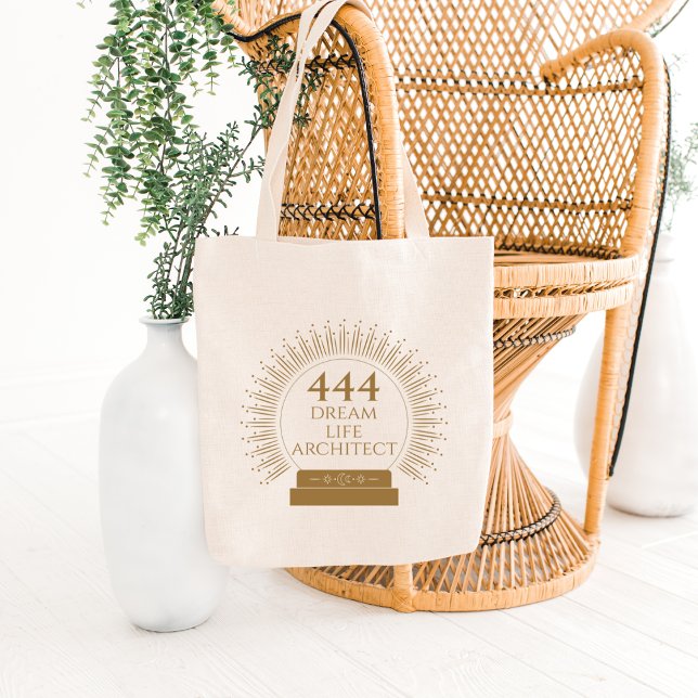 Angel Numbers 444 Dream Life Architect Tygkasse (Angel Number 444 Dream Life Architect Tote Bag for the Spiritual baddie.)