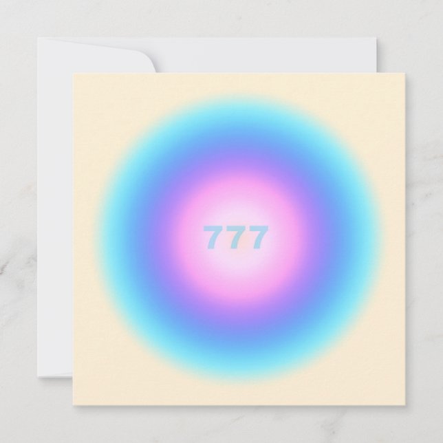 Angel Numbers 777 - Bra Fortune Inbjudningar (Framsida)