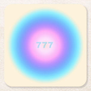 Angel Numbers 777 - Bra Fortune Underlägg Papper Kvadrat