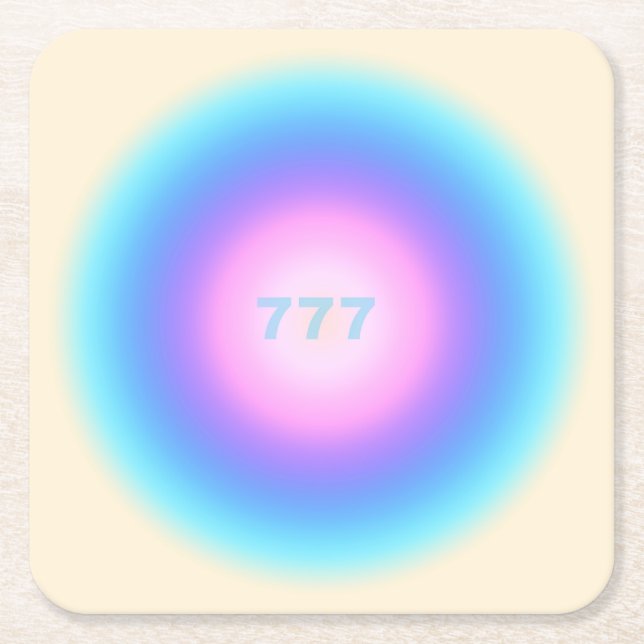 Angel Numbers 777 - Bra Fortune Underlägg Papper Kvadrat (Framsidan)