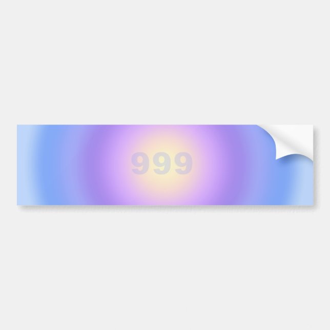Angel Numbers 999 - Steg utanför din komfort Zon Bildekal (Framsidan)