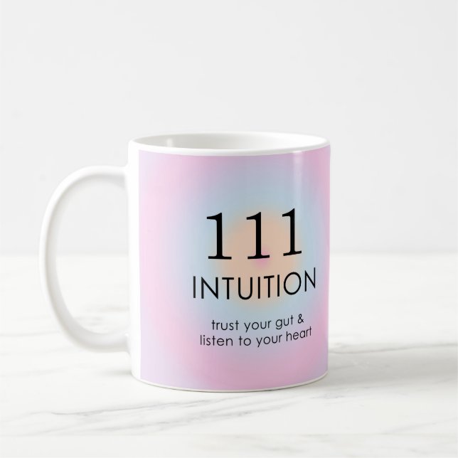 Angel Numbers Numerology 111 Intuition Kaffemugg (Vänster)