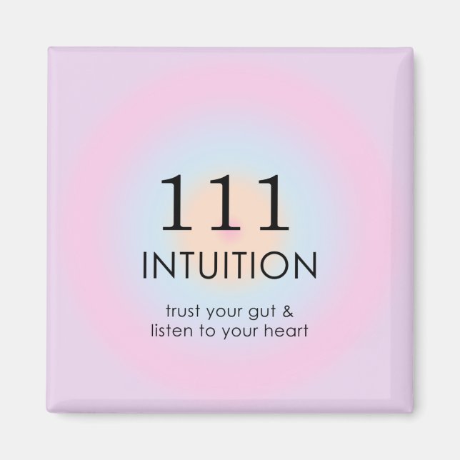 Angel Numbers Numerology 111 Intuition Magnet (Framsidan)