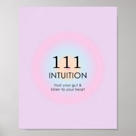 Angel Numbers Numerology 111 Intuition Poster
