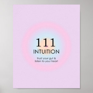 Angel Numbers Numerology 111 Intuition Poster