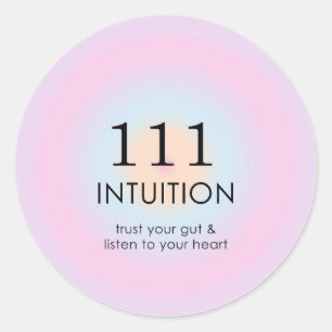 Angel Numbers Numerology 111 Intuition   Runt Klistermärke