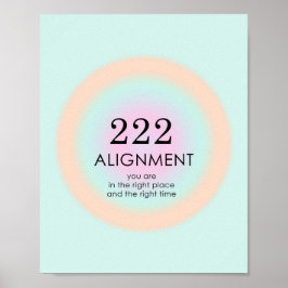 Angel Numbers Numerology 222-justering Poster
