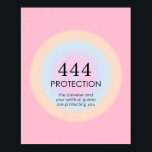Angel Numbers Numerology 444 Protection Poster<br><div class="desc">En uppmjukande utformning av andlig,  med nummer 444,  ett nummer,  som symboliserar att du skyddas av Universe och dina andlig-guider,  oavsett vilka svårigheter du har ansikte.</div>