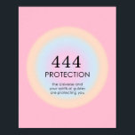 Angel Numbers Numerology 444 Protection Poster<br><div class="desc">En uppmjukande utformning av andlig,  med nummer 444,  ett nummer,  som symboliserar att du skyddas av Universe och dina andlig-guider,  oavsett vilka svårigheter du har ansikte.</div>