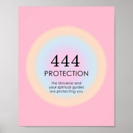Angel Numbers Numerology 444 Protection Poster