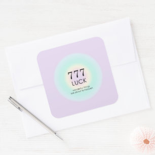Angel Numbers Numerology 777 Tur Fyrkantigt Klistermärke