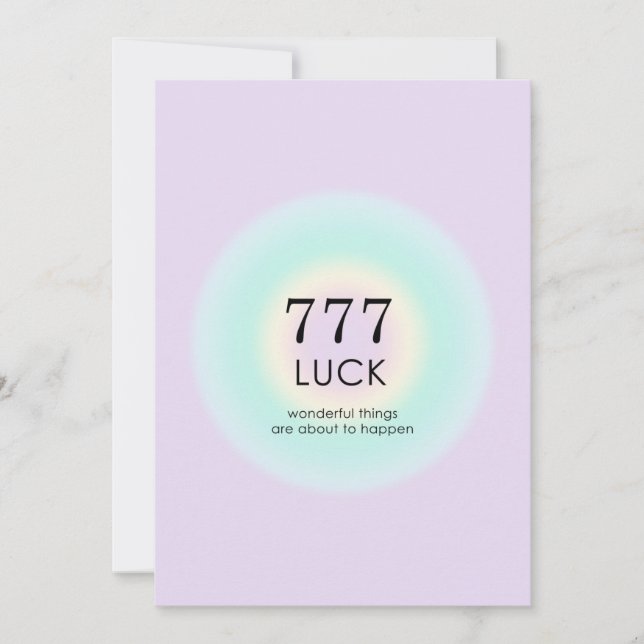 Angel Numbers Numerology 777 Tur Inbjudningar (Framsida)