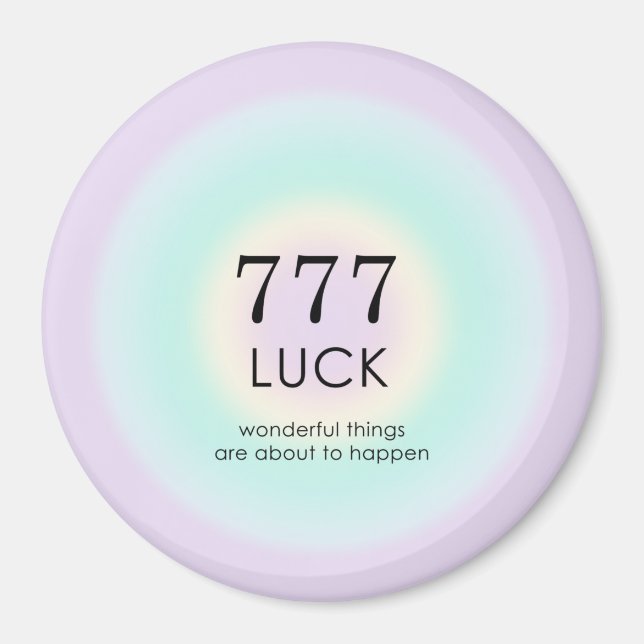 Angel Numbers Numerology 777 Tur Magnet (Framsidan)