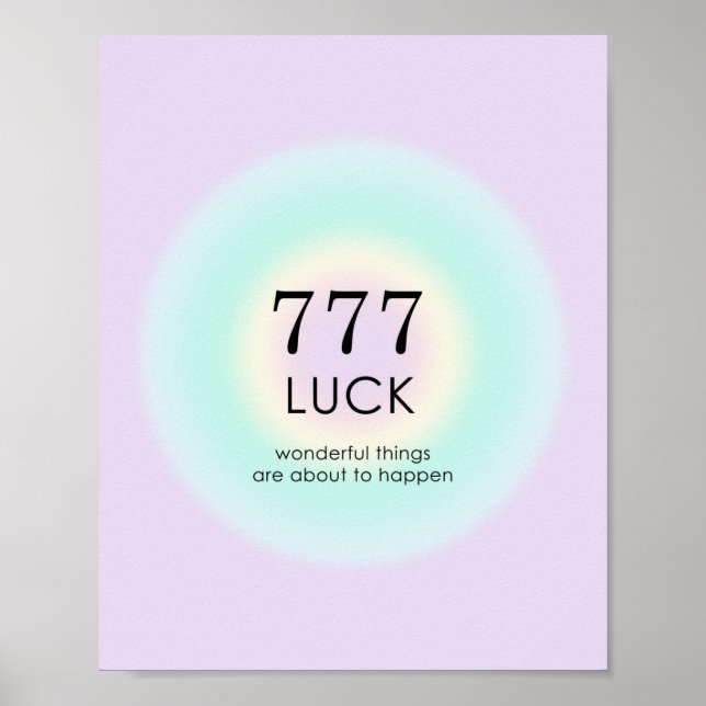 Angel Numbers Numerology 777 Tur Poster (Framsidan)