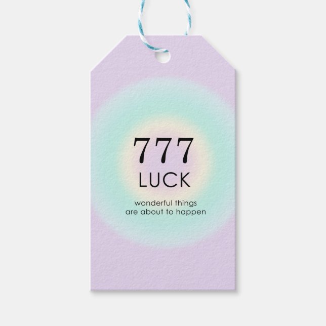 Angel Numbers Numerology 777 Tur Presentetikett (Framsidan)